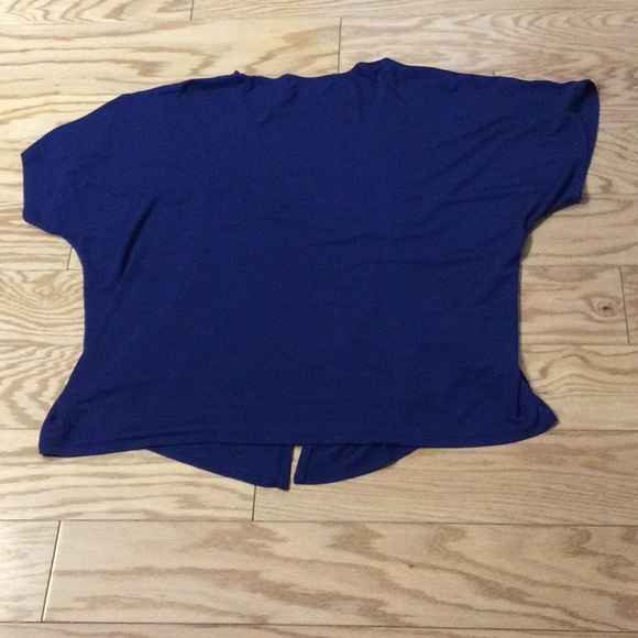 M By Johnny royal blue short sleeve open face wrap - Picture 4 of 12
